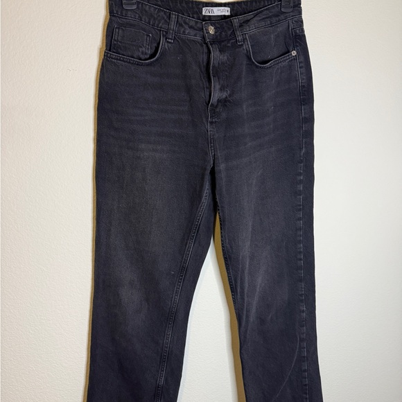 Zara Denim - Zara Women's Washed Black Straight Jeans